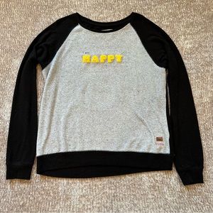 Peace Love World "I am Happy" Pullover Sweatshirt